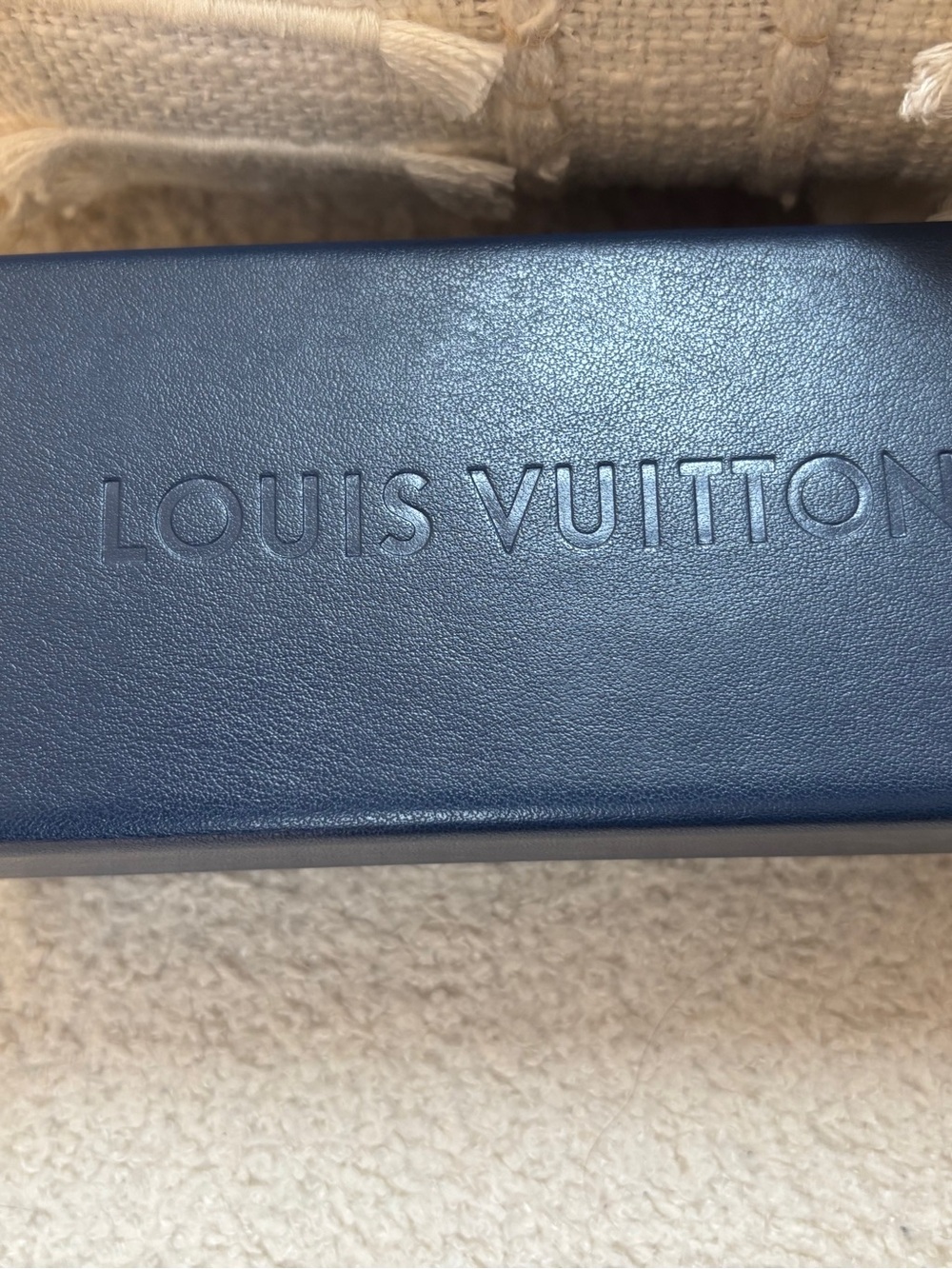 Louis Vuitton Navy Embossed Logo Box - Picture 2 of 3